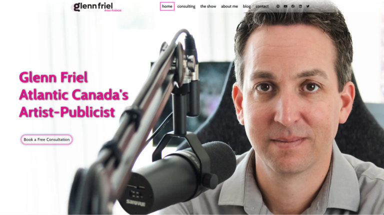 Screenshot of glennfriel.com