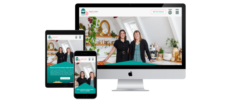 Heart and Home Realty Website on 3 devices